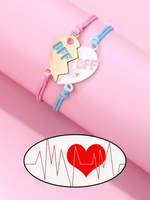 Casual Elegant Cute Letter Heart Shape Rope Zinc Alloy Wholesale Bracelets main image 5