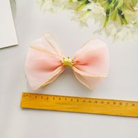 Girl'S Casual Sweet Crown Bow Knot Cloth Lace Hair Clip main image 2