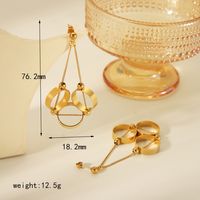 1 Pair IG Style Vintage Style Simple Style Round Tassel Solid Color Pearl Plating 304 Stainless Steel 18K Gold Plated Drop Earrings sku image 2
