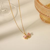 1 Piece 18.5*11.5mm Hole 1~1.9mm Copper Zircon 18K Gold Plated Bow Knot Polished Pendant main image 5