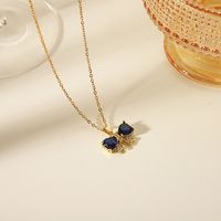 1 Piece 18.5*11.5mm Hole 1~1.9mm Copper Zircon 18K Gold Plated Bow Knot Polished Pendant main image 4