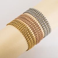 304 Stainless Steel 18K Gold Plated Simple Style Classic Style Solid Color Grain Bracelets main image 6