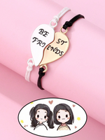 Casual Cute Modern Style Letter Heart Shape Rope Zinc Alloy Wholesale Bracelets main image 3