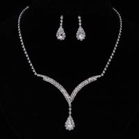 Luxuriös Braut Geometrisch Strass Quaste Frau Schmuck-Set sku image 3