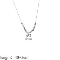 Argent Sterling Élégant Luxueux Sucré Perlé Noeud D'Arc Pendentif main image 2