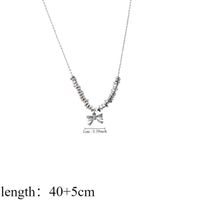 Sterling Silber Elegant Luxuriös Süss Perlen Bogenknoten Halskette Mit Anhänger main image 2