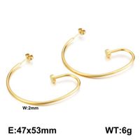 Korean Style Geometric Plating Titanium Steel 18K Gold Plated Earrings sku image 2