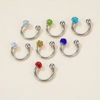 1 Piece Nose Rings & Studs Simple Style Geometric 304 Stainless Steel Rhinestones Nose Rings & Studs main image 8