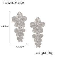 1 Pair Casual Sweet Simple Style Flower Petal Butterfly Inlay 304 Stainless Steel Pearl 18K Gold Plated Drop Earrings sku image 2