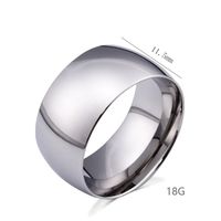 Basic Modern Style Classic Style Geometric Solid Color 304 Stainless Steel Men's Rings main image 2