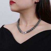 Wholesale Jewelry Elegant Round Artificial Pearl Copper Zircon Beaded Hollow Out Inlay Necklace main image 4