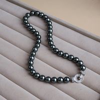 Wholesale Jewelry Elegant Round Artificial Pearl Copper Zircon Beaded Hollow Out Inlay Necklace main image 7