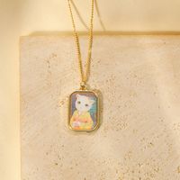Wholesale Jewelry Y2K Cute Sweet Animal Copper Zinc Alloy 14K Gold Plated Pendant Necklace sku image 8