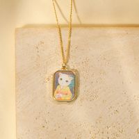 Wholesale Jewelry Y2K Cute Sweet Animal Copper Zinc Alloy 14K Gold Plated Pendant Necklace main image 7