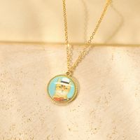 Wholesale Jewelry Y2K Cute Sweet Animal Copper Zinc Alloy 14K Gold Plated Pendant Necklace sku image 5