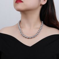 Bijoux En Gros Élégant Glamour Rond Perle Artificielle Perlé Collier main image 3