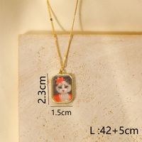 Wholesale Jewelry Y2K Cute Sweet Animal Copper Zinc Alloy 14K Gold Plated Pendant Necklace sku image 6