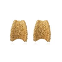 1 Pair Elegant Streetwear Solid Color Plating Copper Gold Plated Ear Studs sku image 5