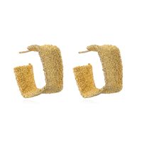 1 Pair Elegant Streetwear Solid Color Plating Copper Gold Plated Ear Studs main image 6