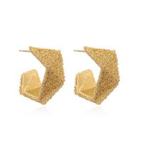 1 Pair Elegant Streetwear Solid Color Plating Copper Gold Plated Ear Studs sku image 1