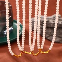 Wholesale Jewelry Casual Elegant Round 304 Stainless Steel Artificial Pearl 18K Gold Plated Beaded Plating Necklace main image 5