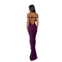 Women's Sheath Dress Streetwear Boat Neck Backless Sleeveless Solid Color Maxi Long Dress Holiday Daily main image 2
