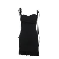 Women's Sheath Dress Strap Dress Sexy Strap Sleeveless Solid Color Above Knee Holiday Daily Date main image 2
