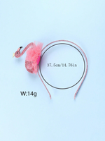Frau IG-Stil Lässig Bunt Flamingo Synthetisches Garn Gaze Spitze Haarband main image 2