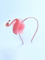 Women's IG Style Casual Colorful Flamingo Synthetic Yarn Gauze Lace Hair Band sku image 1