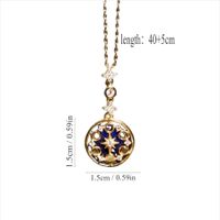 Copper 14K Gold Plated Casual Modern Style Classic Style Inlay Star Moon Natural Stone Zircon Pendant Necklace main image 2