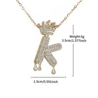 Kupfer 14 Karat Vergoldet XUPING Einfacher Stil Pendeln Überzug Inlay Brief Strasssteine Halskette Mit Anhänger sku image 11