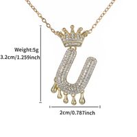 Kupfer 14 Karat Vergoldet XUPING Einfacher Stil Pendeln Überzug Inlay Brief Strasssteine Halskette Mit Anhänger sku image 21