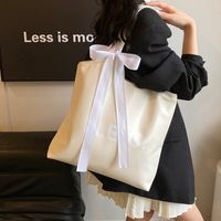 Women's Medium Pu Leather Letter Solid Color Preppy Style Classic Style Sewing Thread Magnetic Buckle Shoulder Bag sku image 3