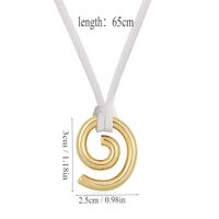Wholesale Jewelry Simple Style Spiral Pu Leather Copper 14K Gold Plated Pendant Necklace main image 2