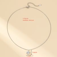 304 Stainless Steel Copper Simple Style Classic Style Inlay Star Heart Shape Zircon Pendant Necklace main image 2