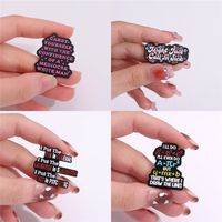 Cartoon Style Cute Cowboy Style Letter Alloy Stamping Stoving Varnish Plating Unisex Brooches main image 1