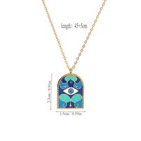 304 Stainless Steel 14K Gold Plated Vintage Style Classic Style Enamel Eye Pendant Necklace main image 2