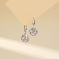 1 Pair Simple Style Classic Style Solid Color Plating Inlay Copper Zircon Drop Earrings main image 6