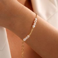 Elegant Simple Style Classic Style Geometric Freshwater Pearl Sterling Silver Bracelets In Bulk main image 6