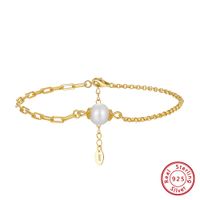 Freshwater Pearl Sterling Silver 14K Gold Plated Elegant Simple Style Geometric Bracelets main image 6