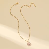 Acier Inoxydable 304 Le Cuivre Style Simple Brillant Incruster Couleur Unie Zircon Pendentif main image 7