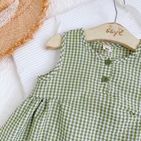 Casual Plaid Cotton Blend Girls Dresses main image 3