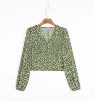 Women's Blouse Long Sleeve Blouses Printing Button Vacation Polka Dots main image 1