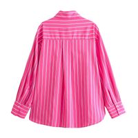 Women's Blouse Long Sleeve Blouses Button Streetwear Stripe main image 5