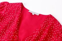 Women's Regular Dress Streetwear V Neck Tassel Short Sleeve Polka Dots Knee-Length Holiday Daily main image 4