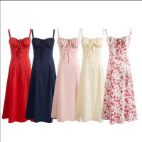 Women's Strap Dress Vacation Strap Backless Sleeveless Ditsy Floral Solid Color Midi Dress Holiday Daily main image 4