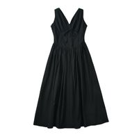 Women's Regular Dress Streetwear V Neck Printing Backless Sleeveless Solid Color Midi Dress Holiday Daily main image 4