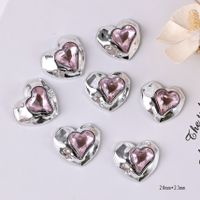 1 Piece Plastic Heart Shape Bow Knot Beads sku image 1