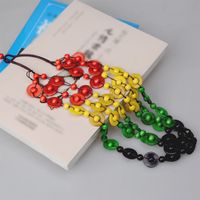 Wholesale Jewelry Ethnic Style Bohemian Geometric Wooden Beads Coconut Shell Charcoal Beaded Necklace main image 8