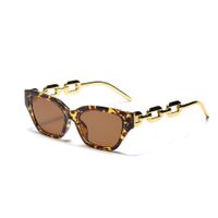 Nordic Style Vacation Beach Solid Color Ac Cat Eye Chain Full Frame Women's Sunglasses main image 5